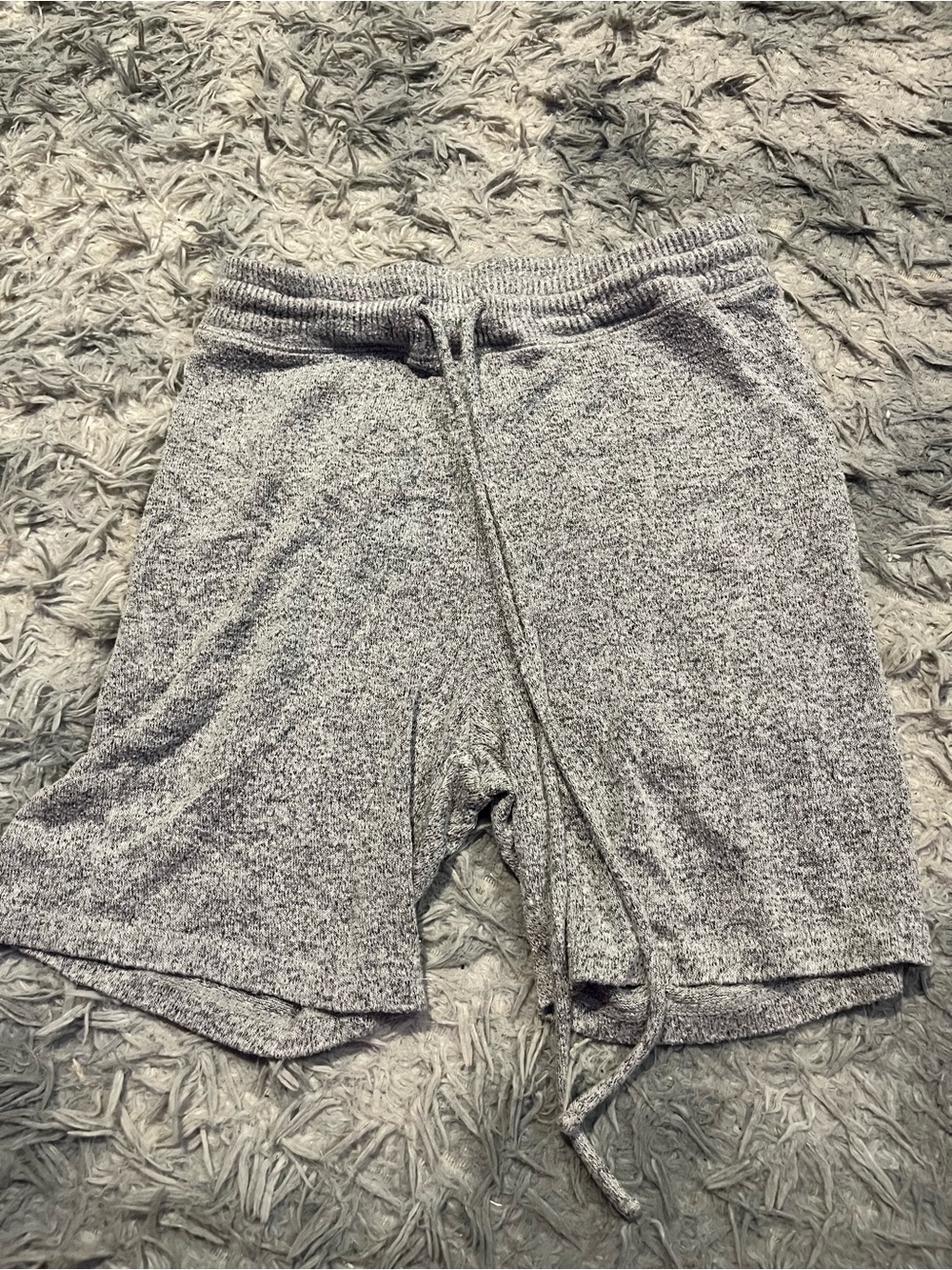 American Eagle Outfitters Heather Gray Knit Drawstring Athletic Shorts